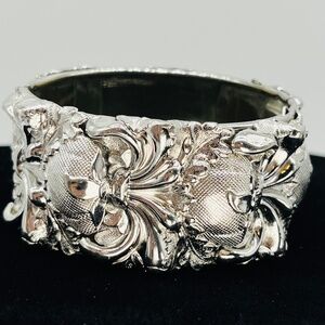 Whiting and Davis/ Judith Miller Cuff Flower Bracelet